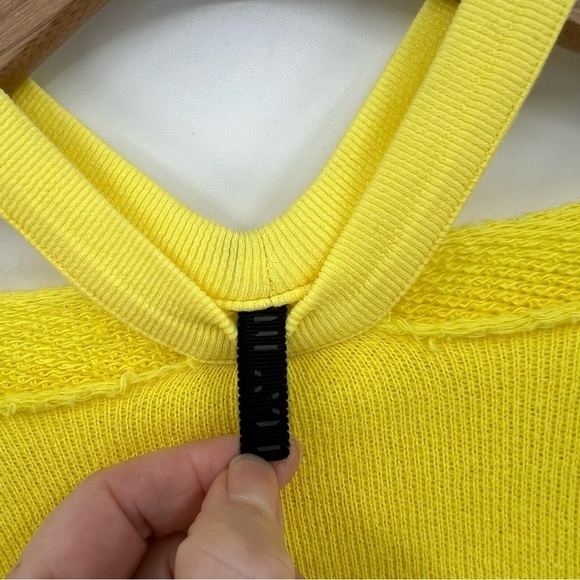 Ben Taverniti Unravel Project Yellow Cutout Terry Sweatshirt Size S - Picture 5 of 7